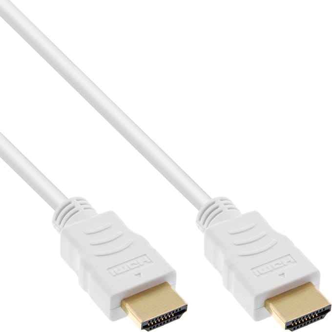 HDMI kabel - versie 2.0 (4K 60Hz + HDR) - CU koper aders / wit - 2 meter