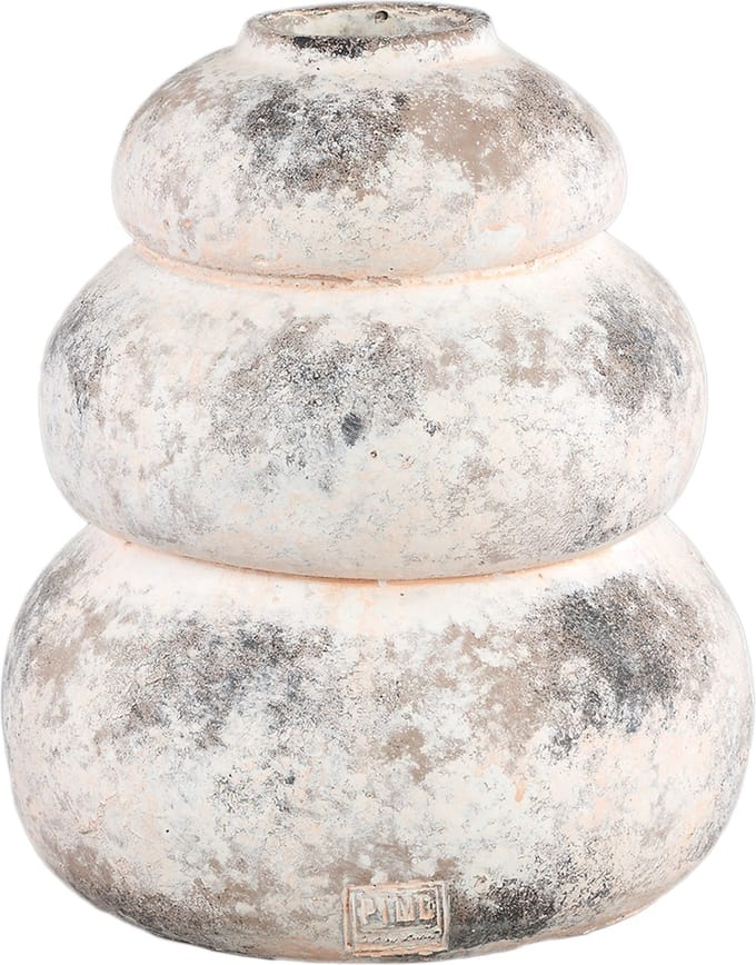 PTMD Bulby Pink cement layered bulb pot round M