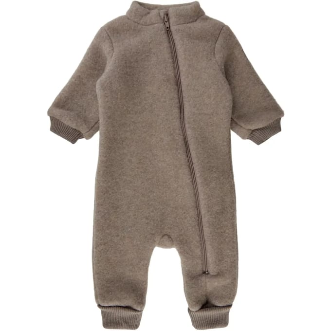 Geribde baby romper van wol Mikk-Line
