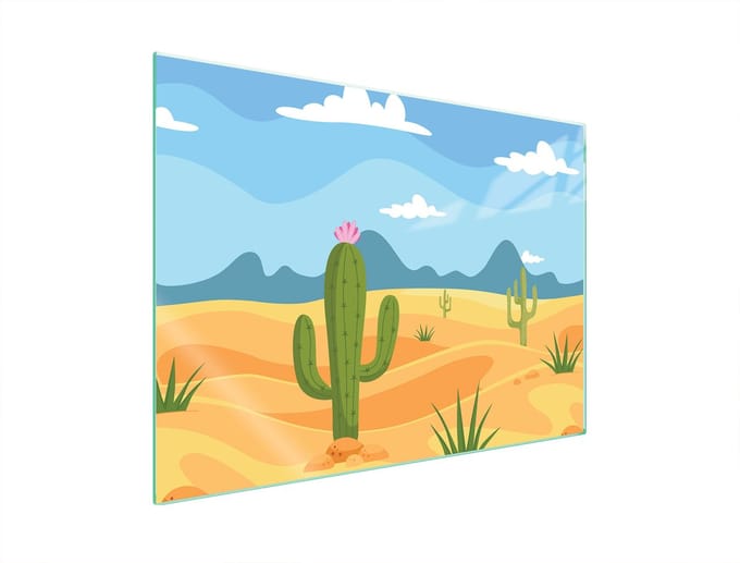 TMK ArtDeko - Snijplank - Glas - Kaktus - 70x52 cm