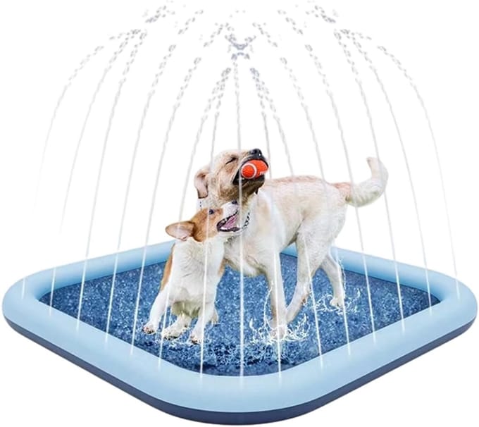 VHV - Sproeimat Vierkant 200 cm - Waterspeelmat met Verstelbare Sproei - Tuin