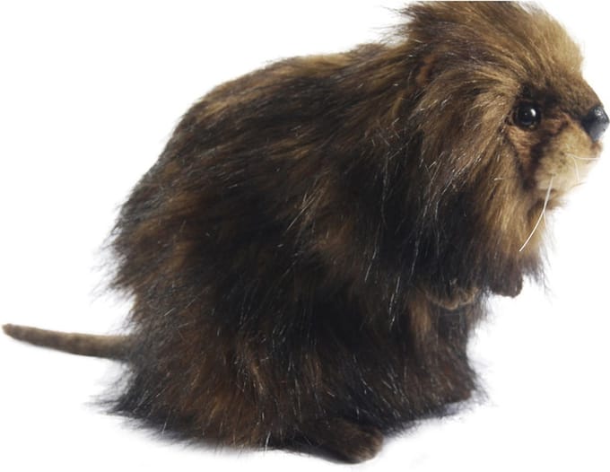 Hansa Muskusrat knuffel - 22 cm - pluche - realistisch design - knuffeldier