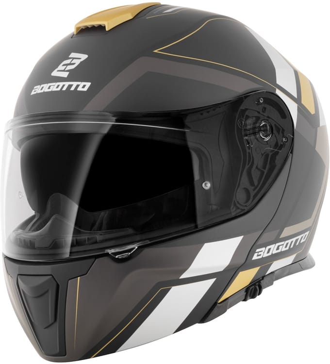 Bogotto FF403 Murata Zwart Gold Systeemhelm - Helm
