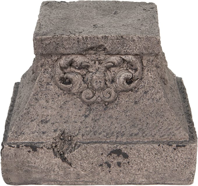 Clayre & Eef Tuindecoratie 18x18x14 cm Grijs Magnesium (MGO)