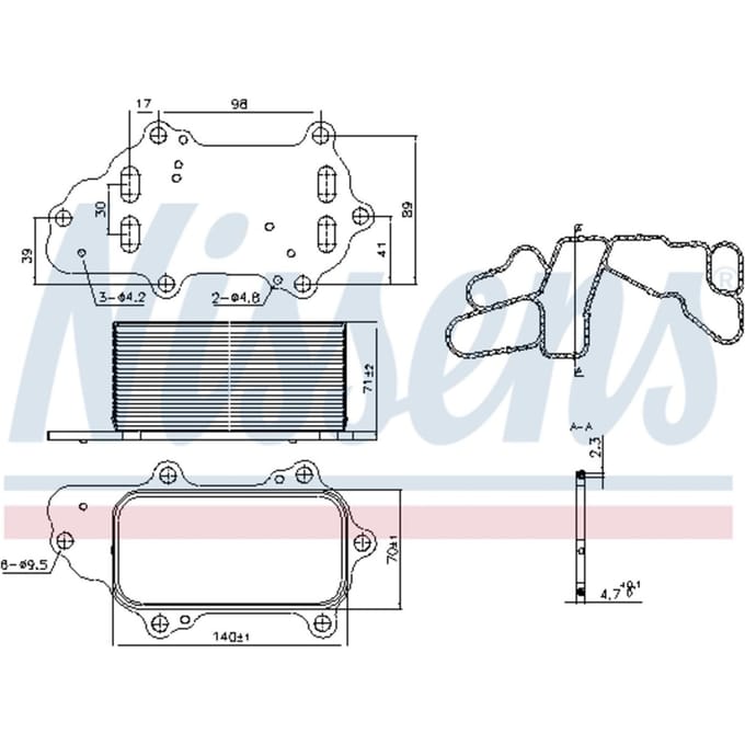 Olie radiator, motorolie NISSENS 91225