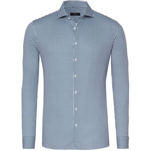 Desoto Luxury Overhemd Fine Vertical Stripes Donker Blauw / male