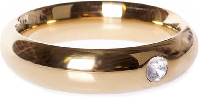 Gouden Donut Cockring met Kristal 8 mm Ø 45 mm