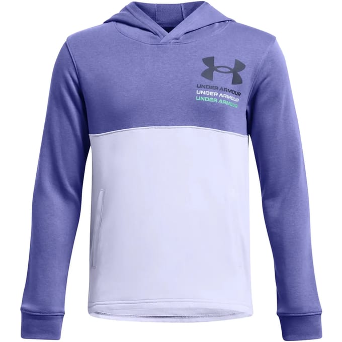 Under Armour Rival Terry Hoodie Paars 10-12 Years Jongens