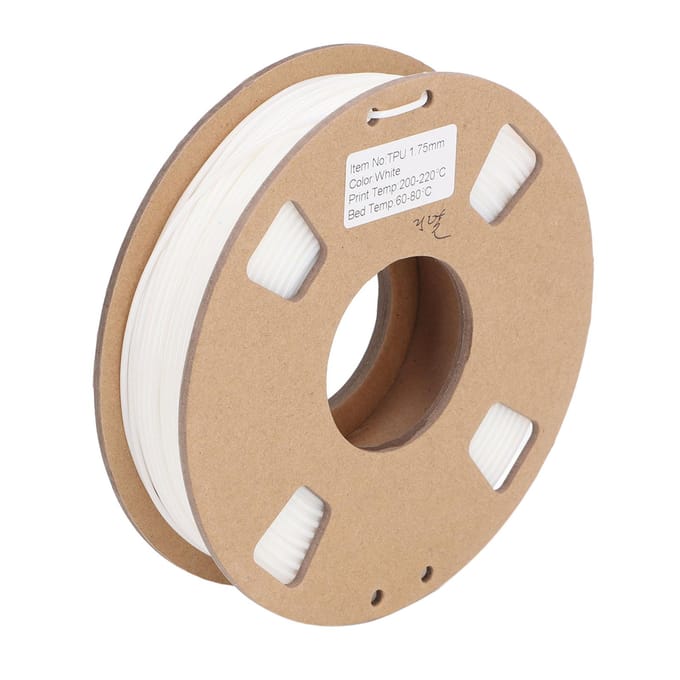 3D Printer Filament 1.75mm Flexibel TPU Filament Bundel Hoge Nauwkeurigheid 95A Zacht 3D Printer white