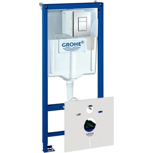 Grohe Rapid SL - Voorwand installatieset voor wandcloset, stortbak GD2, bedieningsplaat Skate Cosmo, chroom 38827000