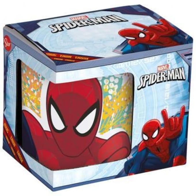 Marvel Mok Spider-man 350 Ml Junior Keramiek Wit/rood