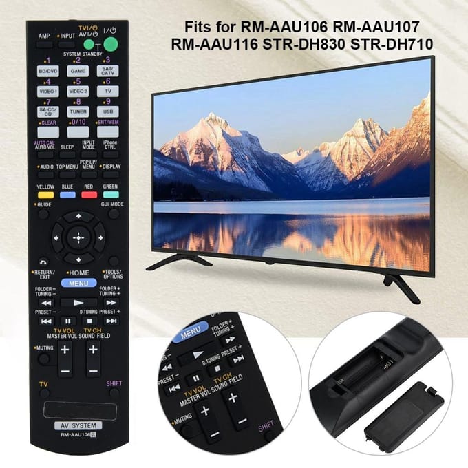 Télécommande de remplacement pour système de récepteur AV Sony RM-AAU106 gray