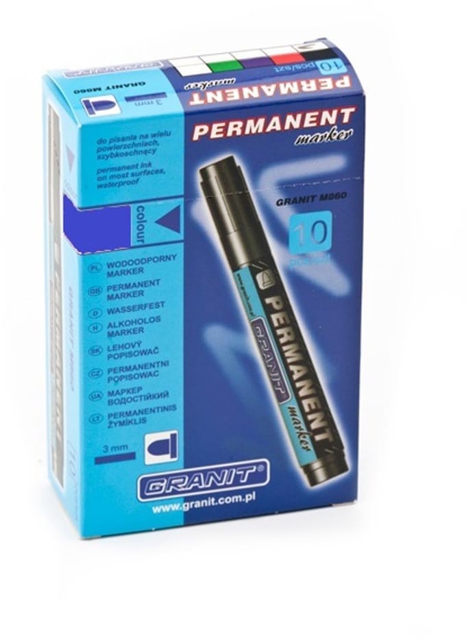 Granit Permanent Marker M860 Rond Blauw