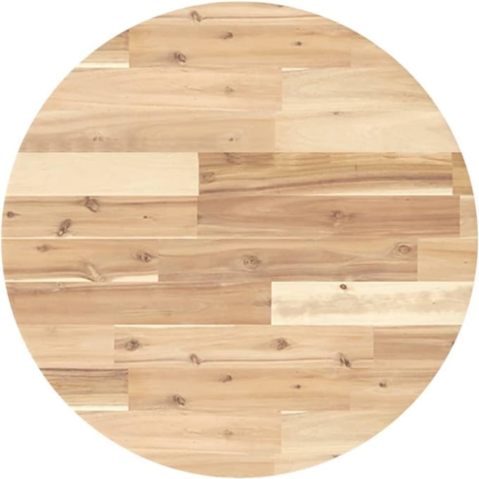 Ronde Houten Tafelblad Vervanging Massief Acacia 60x4 cm