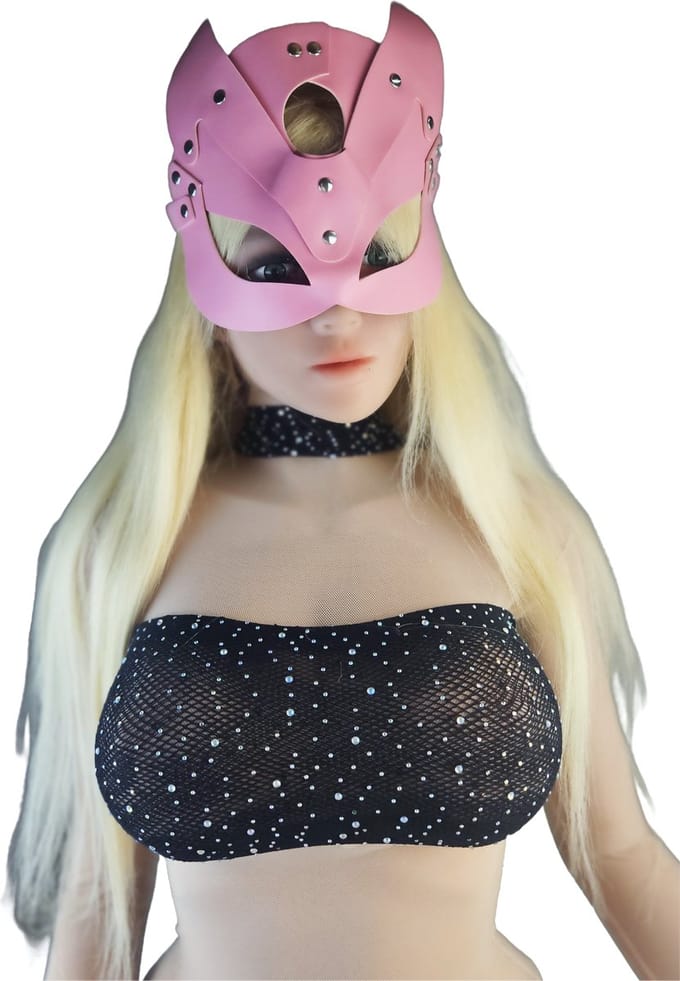 BNDGx ® - Erotische masker – BDSM – Bondage – Sm - zwart rollenspel roze masker kat