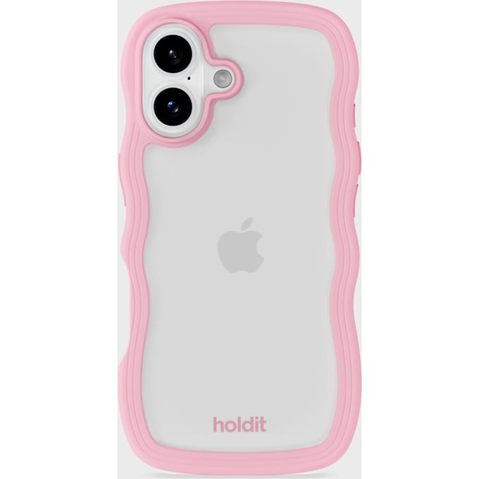 Phone Case Wavy Pink/Transparent iPhone 17