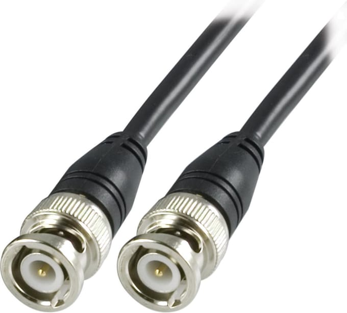 DELTACO DEL-138, Krimp connector coaxkabel, BNC, M-M RG58, 10m