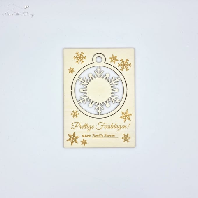 [Nice Little Things] - Kerstkaart Uitdrukbare Kerstbal (set van 2)