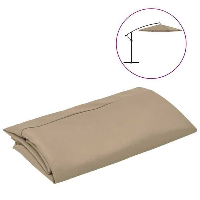 Maison Exclusive - Toile de Rechange pour Parasol Taupe 300 cm