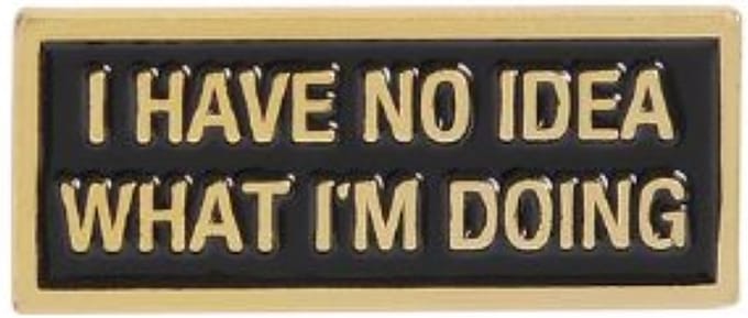 Pin Broche - enamel pin - kledingspeld - No idea goudkleurig