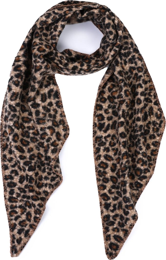 Sjaal Winter Leo Vachtje - Camel - Vachtsjaal - Leopard/Panter/Cheetah