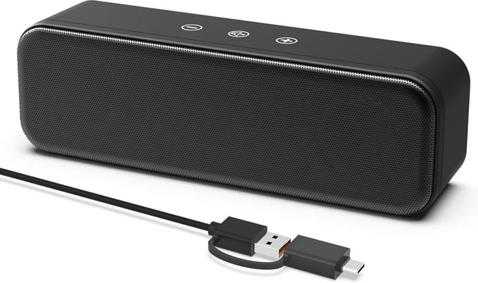 USB Computer Luidsprekers voor Desktop en Laptop - Kleine Soundbar met Diepe Bas en Kristalhelder Geluid