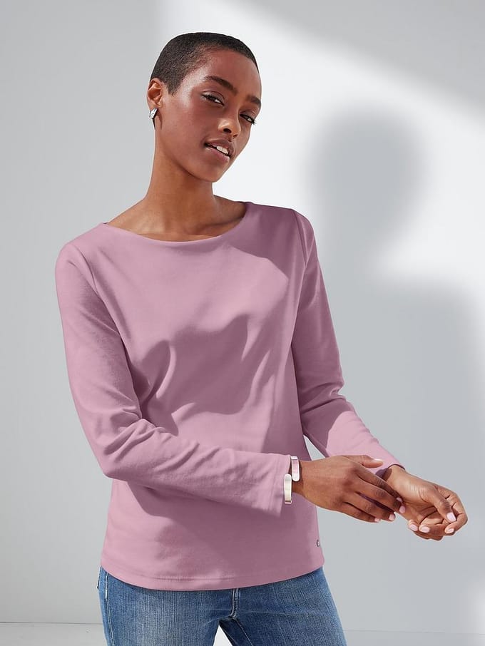 Shirt 100% katoen lange mouwen Van Efixelle roze