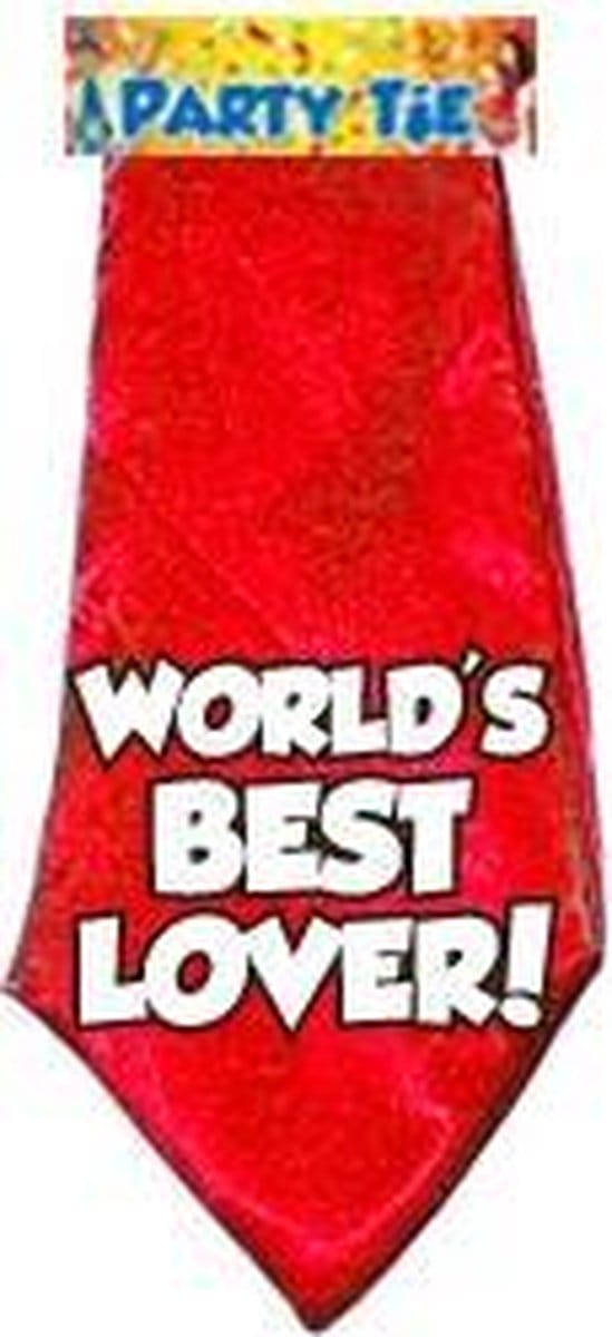 Party tie world's best lover! stropdas