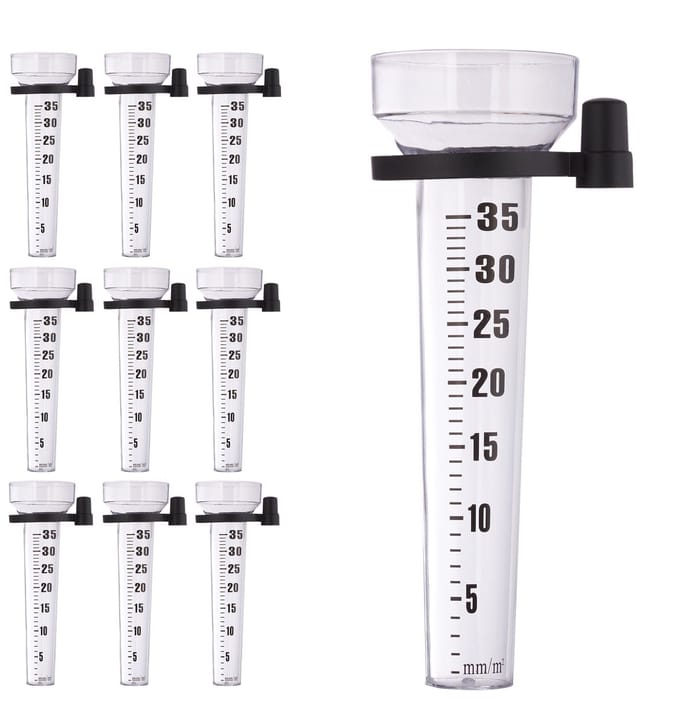10x regenmeter - set - neerslagmeter - in tuin - kunststof - regen meter