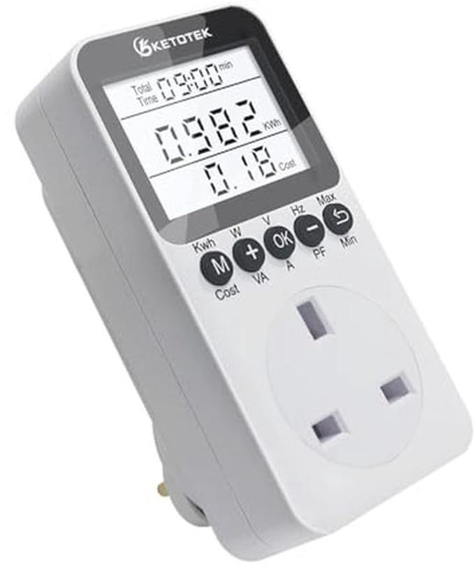 Energiekosten Meter met Backlight - Multifunctionele Vermogensmeter voor Thuisgebruik