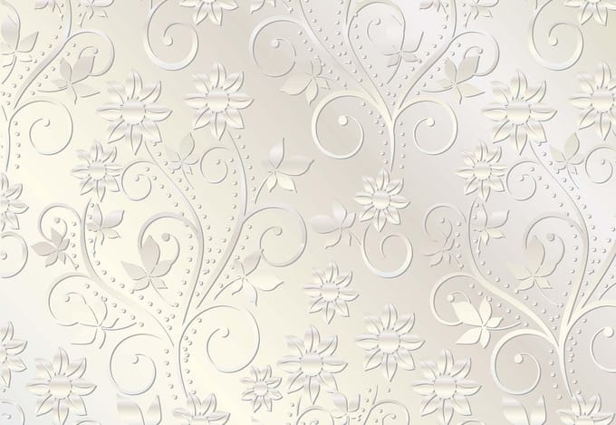 Fotobehang Abstract Pattern Flowers Vintage | PANORAMIC - 250cm x 104cm | 130g/m2 Vlies