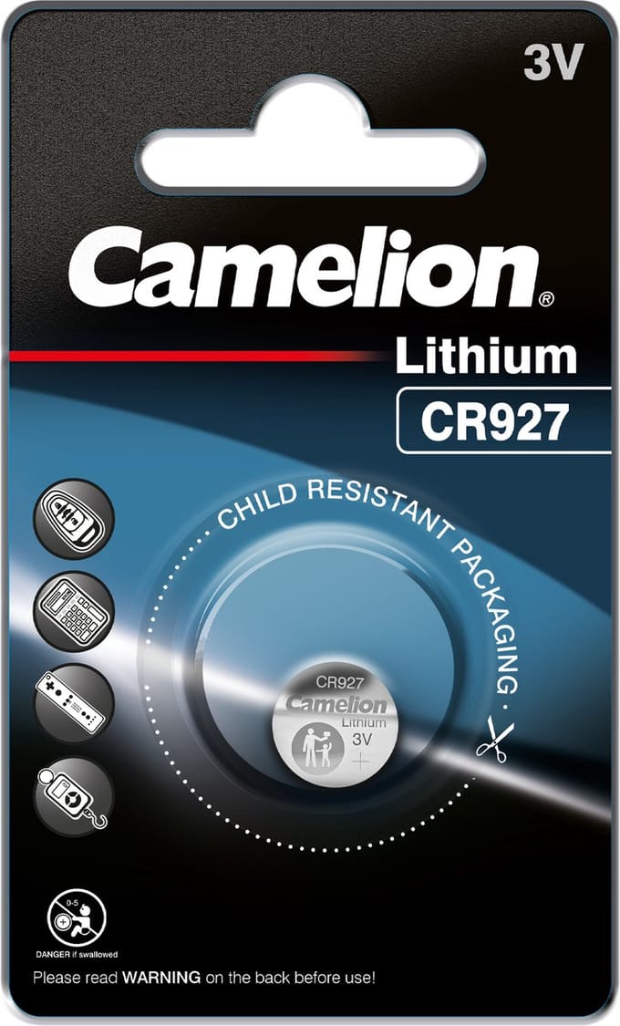 Camelion CR927 Lithium Knoopcelbatterij – 3V – 30mAh – 1 Stuk