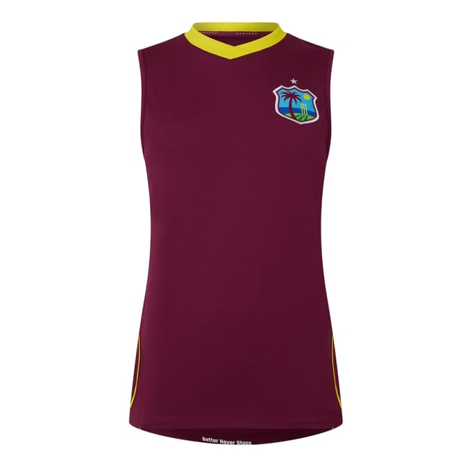 Castore Dames/Dames West Indies T20 Mouwloos Cricket Vest Top (Maroon)