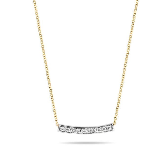 3605BDI Collier 14 krt geelgoud met diamant