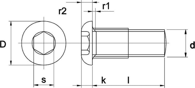 Inbusbout Iso7380 10.9 Bk M5X35Mm Elvz - 200 stuks