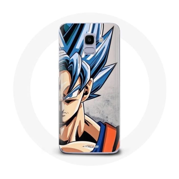 Coque pour Samsung Galaxy A8 2018 Anime Dragon Ball Goku Cheveux bleu