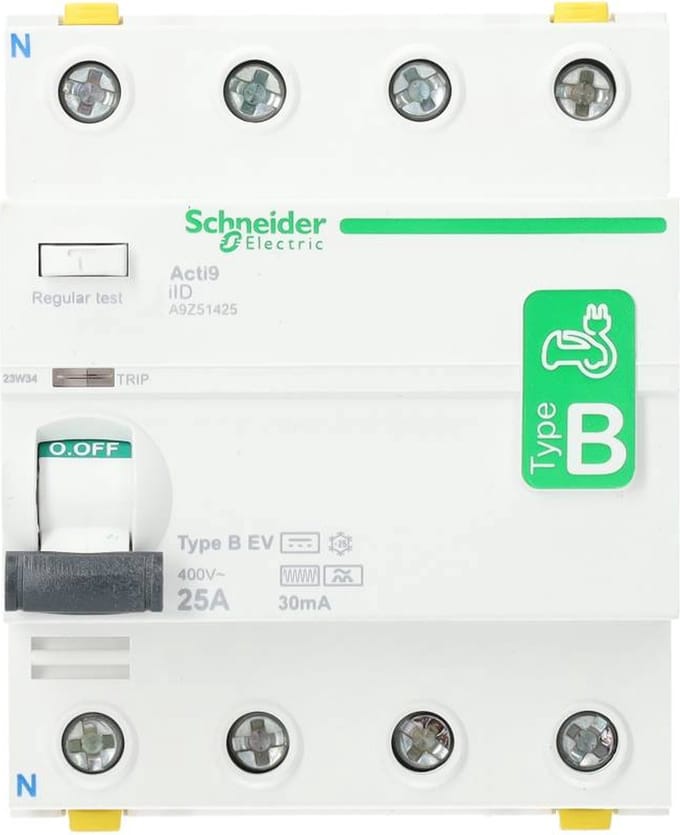 Schneider Electric A9Z51425 A9Z51425 Aardlekschakelaar Voor laadstation B 25 A 0.03 A