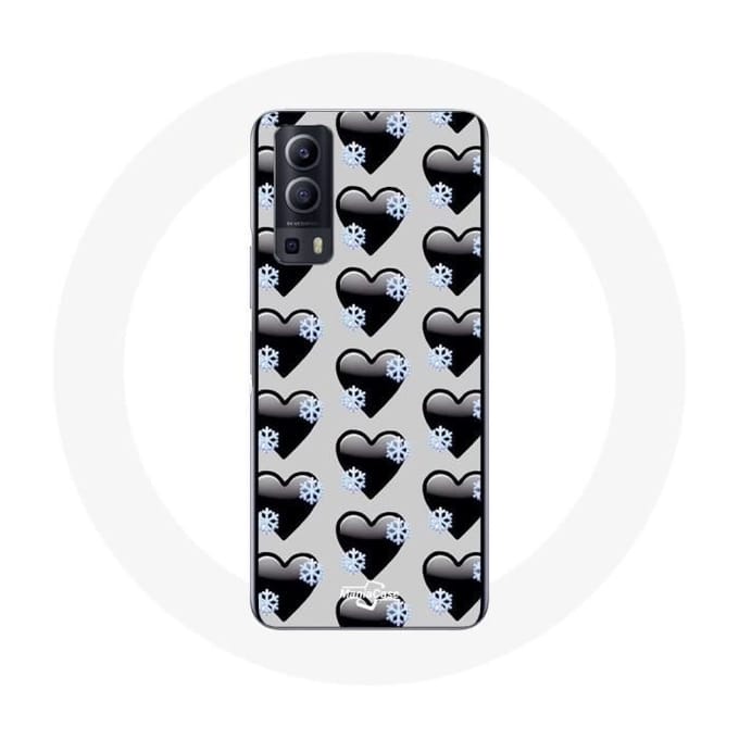 Vivo Y72 Black Hearts-achtergrondhoesje