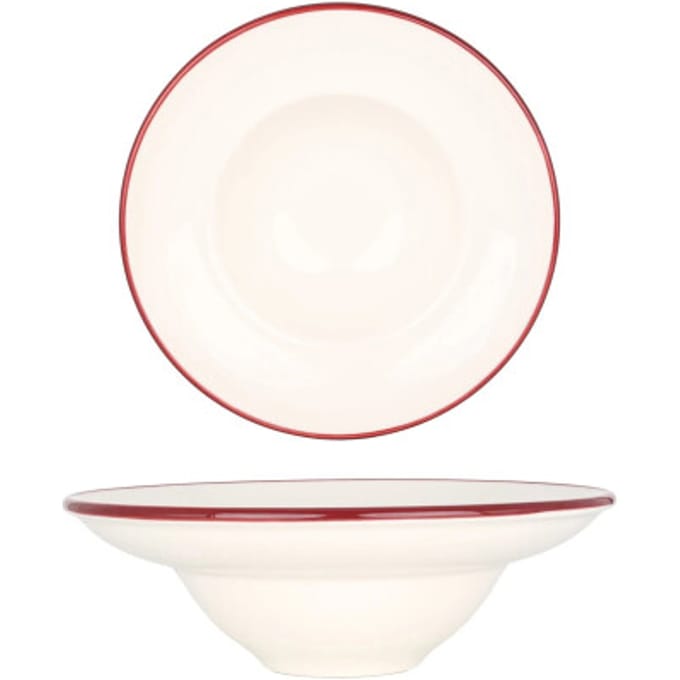 Bonna Kommetje - Linea Burgundy - Porselein - 23 cm - set van 2