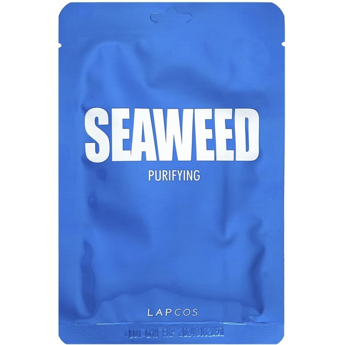 Lapcos, Seaweed Beauty Sheet Mask, Purifying, 25 ml (0.84 fl oz) blue