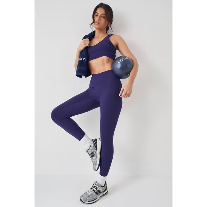 Dames DSGN Studio Ultra Sculpt Wrap Taille Legging | Blackberry | Maat: 2XL