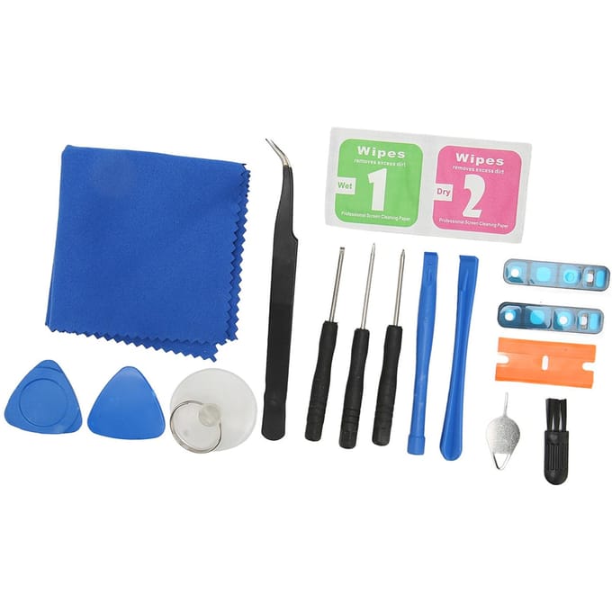 Reparatieset voor het vervangen van het achtercameraglas van de Galaxy S10 en S10 Plus. blue