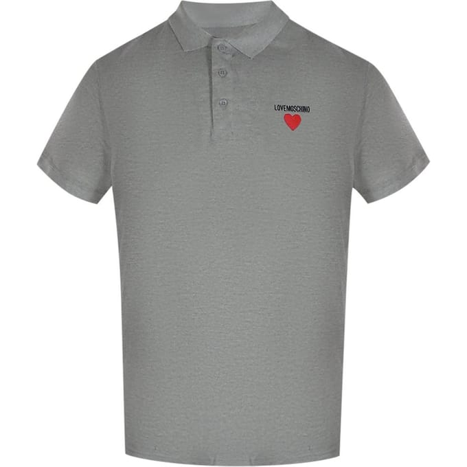 Love Moschino Herenpolo met korte mouwen (Grijs)