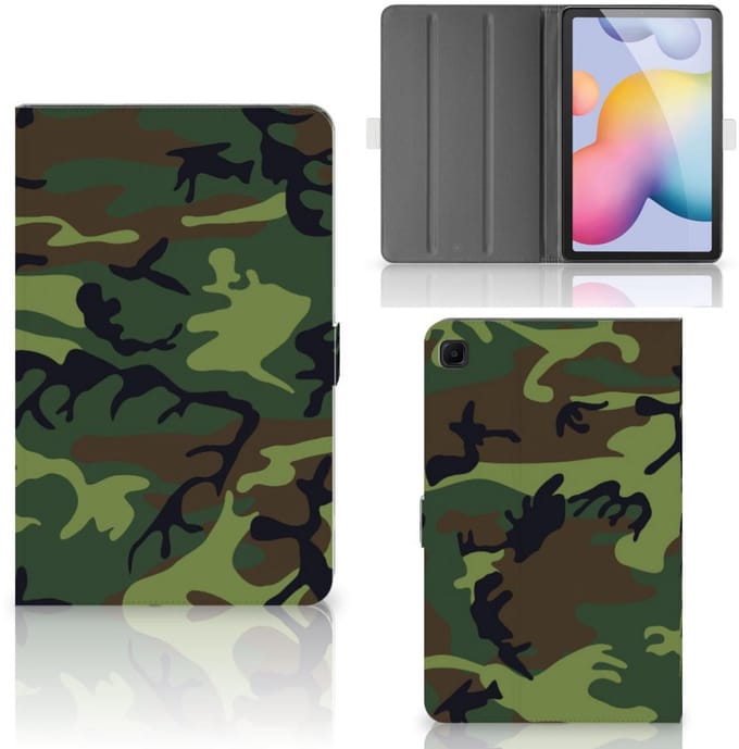 Samsung Galaxy Tab S6 Lite | S6 Lite (2022) Tablet Hoes Army Dark