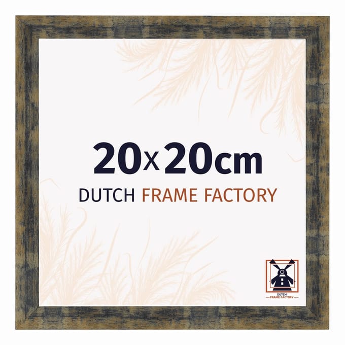 Fotolijst 20x20 cm - MDF - Blauw Goud Gemeleerd - Praag