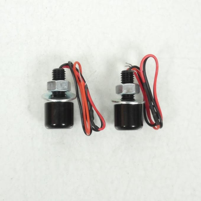 Paire Éclairage de plaque Led 12V anodisé noir pour moto scooter M8x125 Neuf