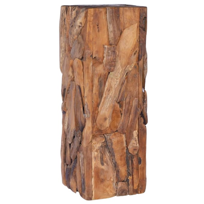 vidaXL - Bijzettafel - 30x30x80 - cm - massief - teakhout