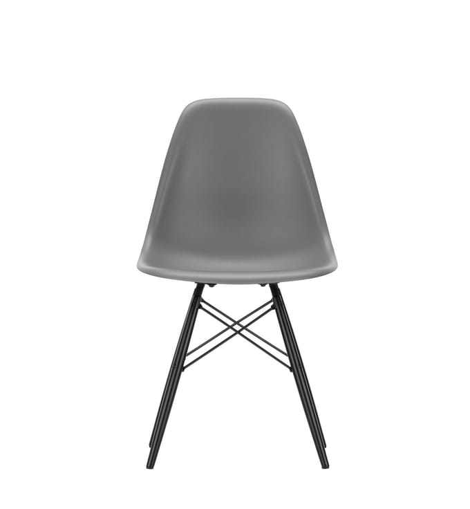 Vitra - DSW Eames Plastic Sidechair - granietgrijs RE - esdoorn zwart - 4 - 6 Wochen
