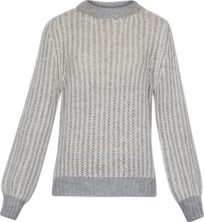 SISTERS POINT Libar-pu - Dames trui - Grey/L.grey - Maat L