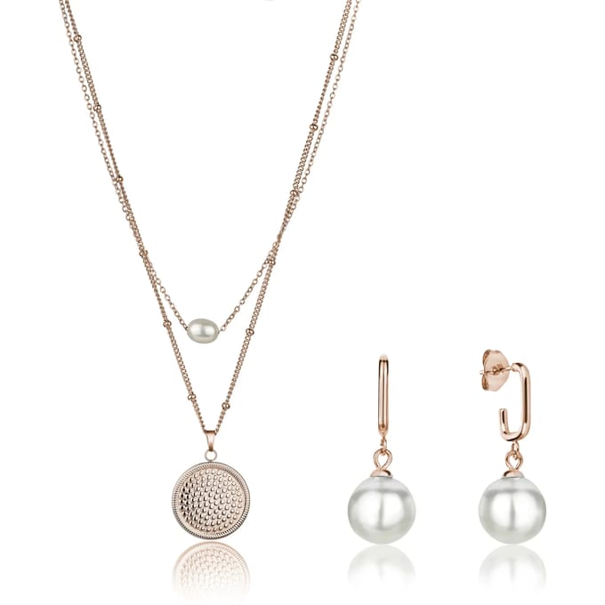 Ketting, armband en oorbellen set Isabella Ford June Pearl